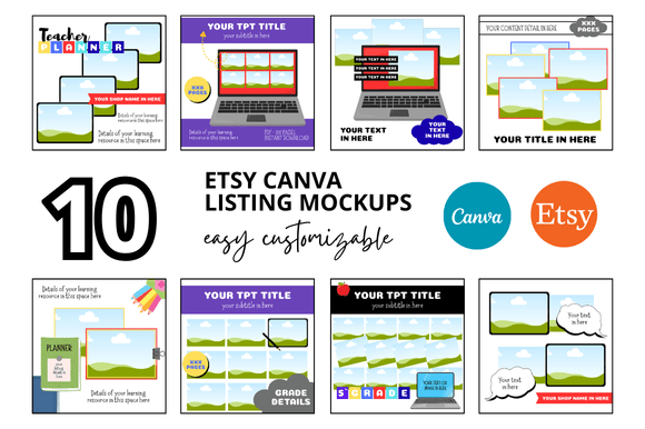 Download 10 Teachers Pay Teachers Etsy Mockup - Etsy mockup Collection