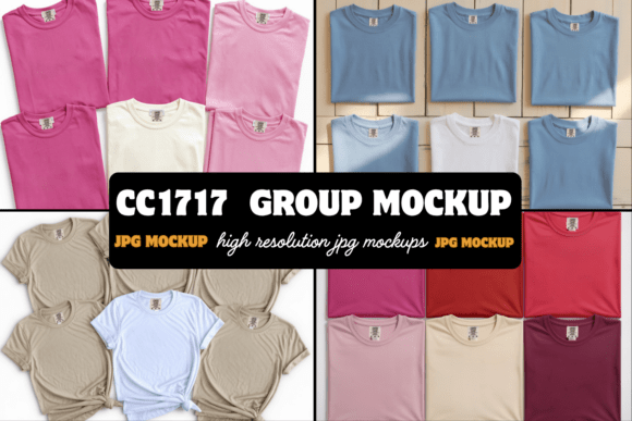 Download Comfort Colors 1717 Group Mockups - Mockup Collection