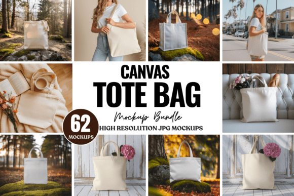 Download Canvas Tote Bag Mockups Bundle - Mockup Collection