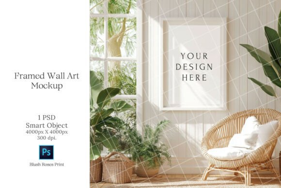 Download Boho Wall Art Mockup PSD Smart Object - Mockup Collection