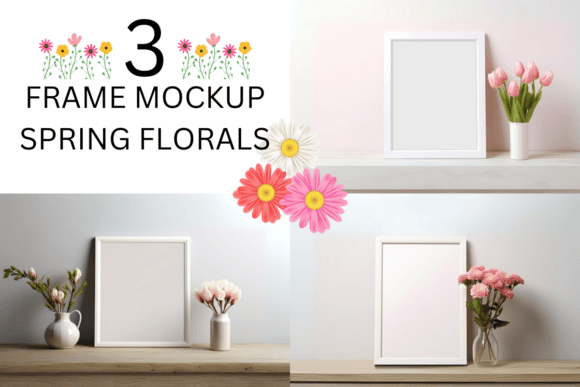 Download White Frame Mockups - Set of 3 PNGs - Mockup Collection