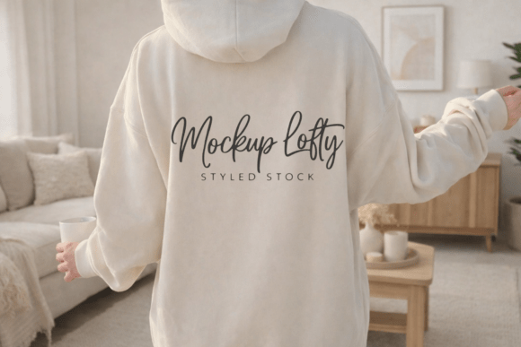 Download Back of Shirt Gildan 18500 Sand Mockup - Mockup Collection