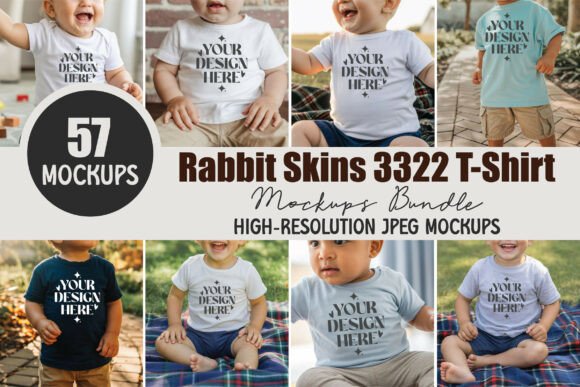 Download Rabbit Skins 3322 T-Shirt Mockup Bundle - Mockup Collection