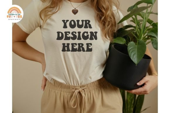 Download Gardening Model White Shirt Mockup - Mockup Collection