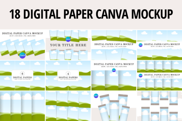 Download Digital Paper Canva Mockup - Mockup Collection