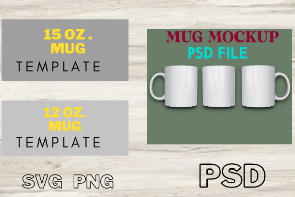 Download Mug Template 15, 12 Oz, Mug Mockup PSD - Mockup Collection