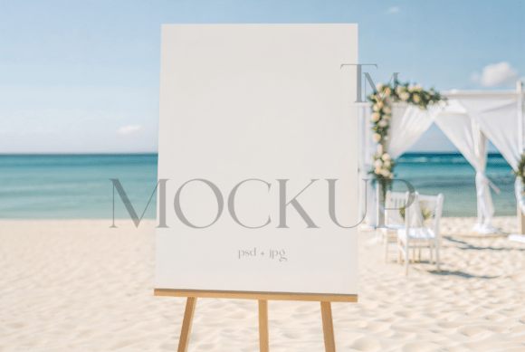 Download Beach Bridal Shower Sign Mockup - Premium Resources