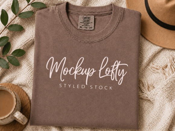 Download Espresso C1717 Flat Lay T-shirt Mockup - Mockup Collection