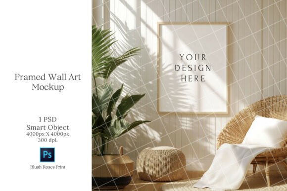 Download Boho Wall Art Mockup PSD Smart Object - Mockup Collection