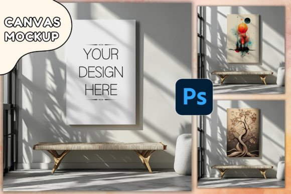 Download Canvas Mockup PSD Poster Mockup Wallart - Mockup Collection